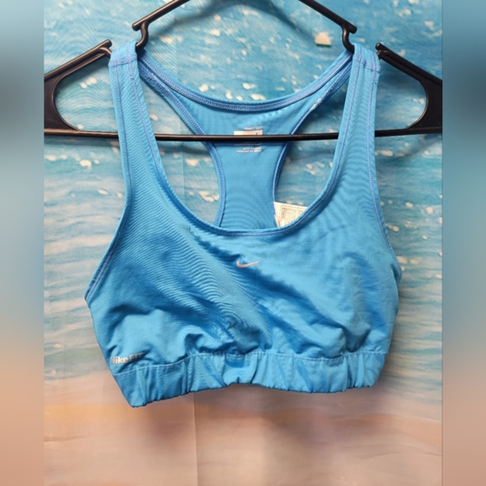 Nike Fit Dry Size Large Blue Sports Bra